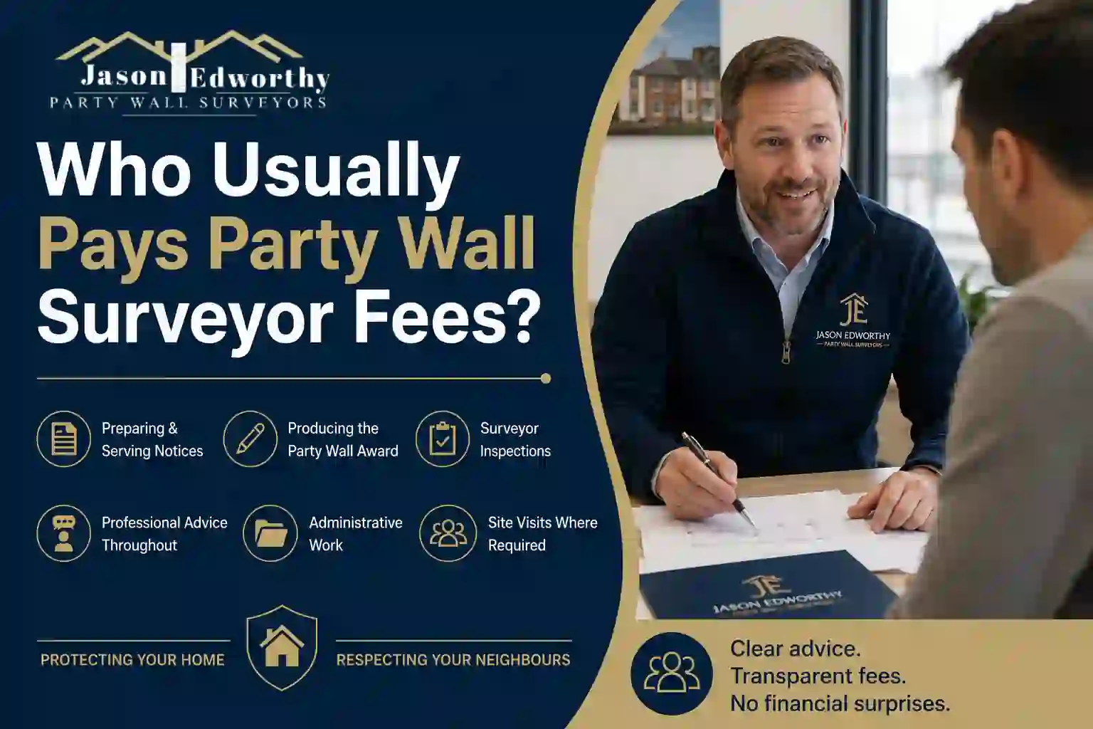 Who Usually Pays Party Wall Surveyor Fees Long Eaton?